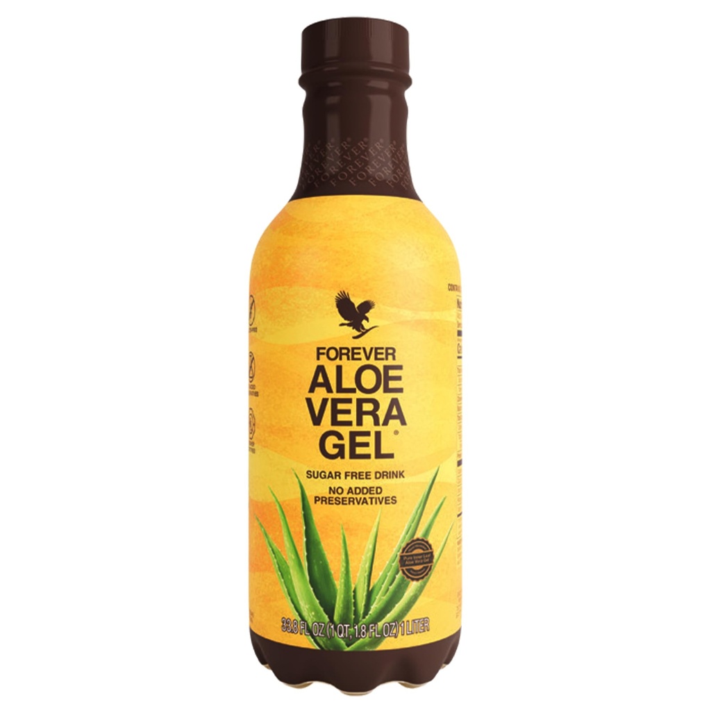 Forever Living - Aloe Vera Gel, Pure Inner Leaf Juice, 99,7% Aloe Content, Preservative-Free, 33,8 fl oz