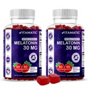 Vitamatic Sugar Free Melatonin 30mg per Gummy - 60 portioner - 60 Vegetariska Gummies - Icke-Habit Forming Supplement (60 greve av 2)