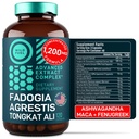 Fadogia Agrestis och Tongkat Ali Supplement - 600mg Fadogia Agrestis för män, 500mg Longjack Tongkat Ali, Ashwagandha Maca Fenugreek Complex - Muscle Strength, Energy, Mood Support - 120 kapslar