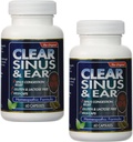 2Pack of Clear Products Clear Sinus och Ear - Homeopatisk - ingen Gluten - 60 Vegi Capsules