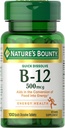 Naturens Bounty Vitamin B-12 500 Mcg, 100 Count
