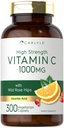 Carlyle Vitamin C 1000mg | 300 vegetariska Caplets | Ascorbic Acid med Wild Rose HIPS | Hög styrka Formel | Non-GMO och Gluten fri tillägg