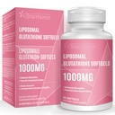 Liposomal Glutathione Softgels 1500MG, Reduced Glutathione Supplement med vitamin C, Bättre Absorption, icke-GMO Kraftfull Antioxidant för hälsosam åldrande, Detox, Immune Health, 60 Softgels