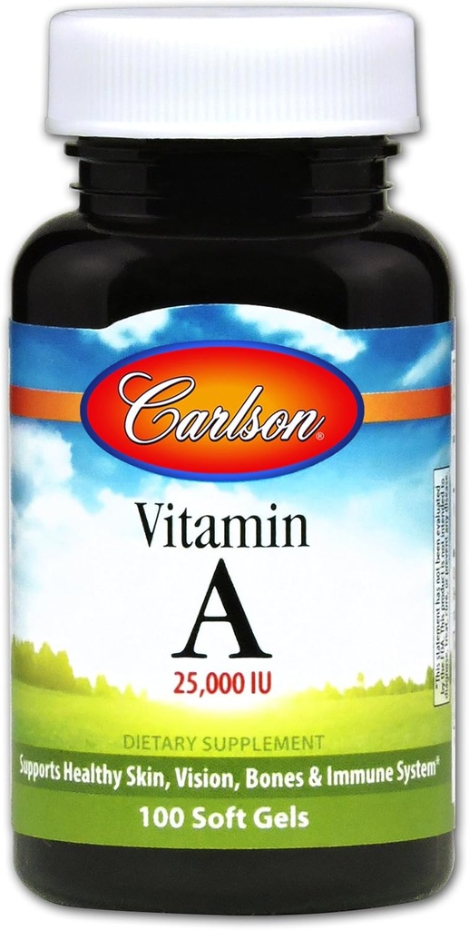 Carlson Laboratories - Vitamin A, 25 000 IE, 100 softgels
