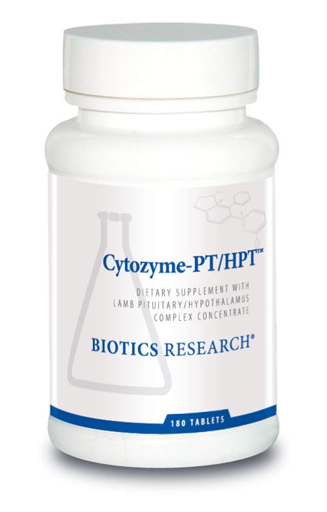 Biotics Research Cytozyme PT HPT Lamb Pituitary Hypothalamus Complex, stöder funktionen hos den hypofysiska körteln och Hypothalamus, Adrenal Health, Brain Boost 180 tabletter