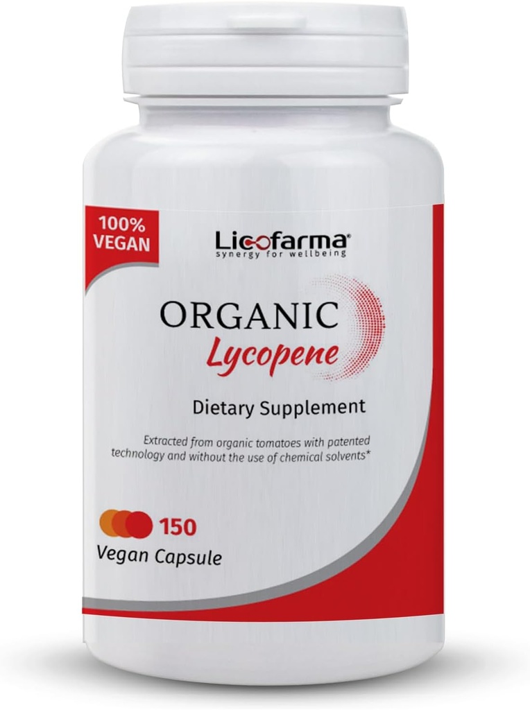 Organisk lykopen | Antioxidant naturtillskott | med organisk lykopen från Tomato | 150 kapselpaket