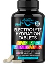 Electrolytes - Electrolyte tabletter med magnesium, natrium, kalium, klorid, vitaminer D3 & B6, Kelp Powder - Salt Pills - Made in USA - Oral tabletter som kapslar - Vegan & Keto Friendly - 120 flikar
