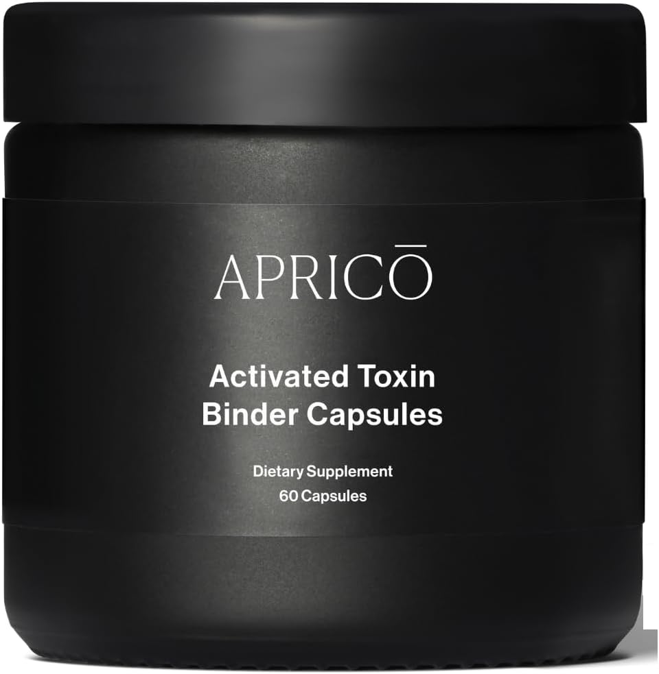 Aprico Aktiverade Toxin Binder kapslar med aktivt kol, Zeolite och Aloe Vera - Detox Support (60 kapslar)