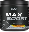 Fantastisk muskel Max Boost | 25 portioner | Intense Pre-Workout Supplement för män och kvinnor | Innehåller kreatinmonohydrat, koffein, Beta-Alanine, Betaine (25 portioner, Pineapple Mango)