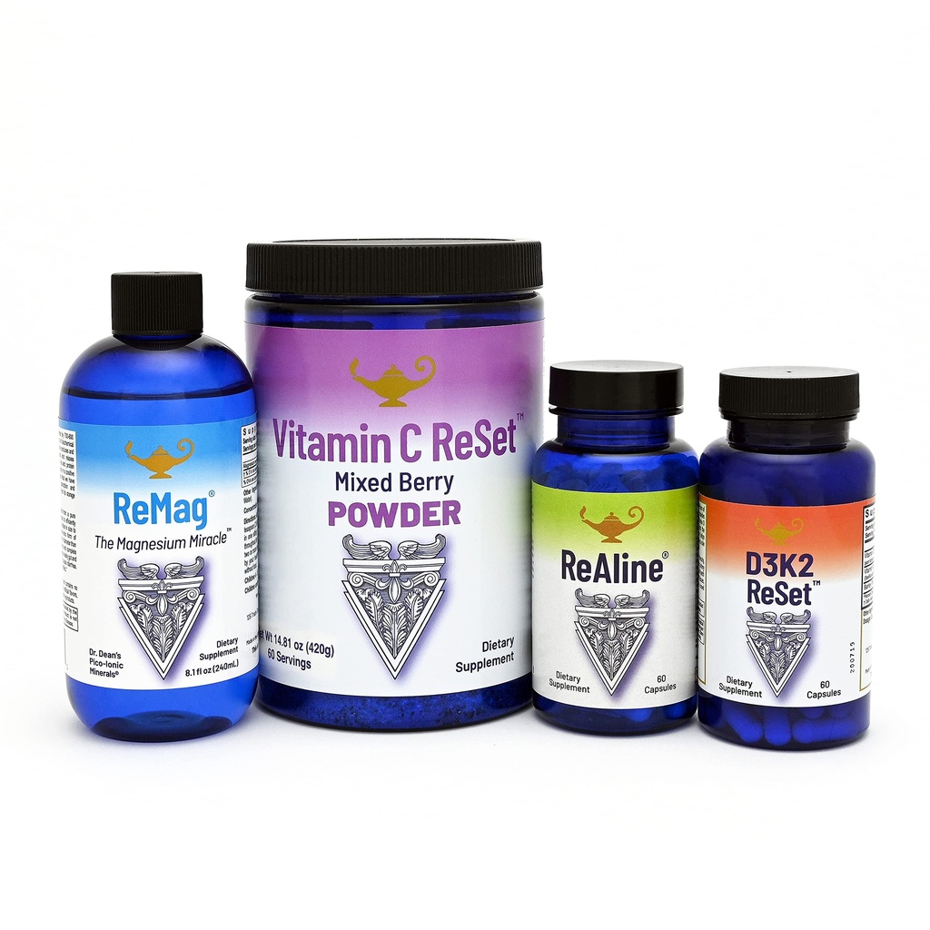 RnA ReSet - The Longevity Bundle - ReMag Magnesium, Vitamin C, Vitamin D, ReAline Vitamin B Complex