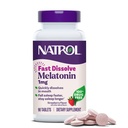 Natrol snabbt lösa Melatonin 1 mg, sömnstöd för vuxna
