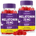 WellYeah Melatonin Gummies 20mg (2 Pack) | Sömnstöd | Maximal styrka Melatonin 20mg Gummies för vuxna | Snabbupplöst | Stor Berry smak | 60 greve | Vegan, icke GMO