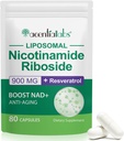 Nikotinamid Riboside 900,Liposomal Resveratrol,Liposomal Nicotinamide Riboside,Resveratrol Supplement,Resveratrol Supplement för kvinnor män (1Pack/80 kapslar)