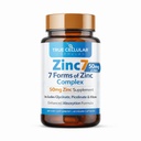 Zink7: 7-i-1 Zink Complex 50mg - Maximal absorption för immunförsvar, djup sömn och alldaglig energi | Hormonbalans, mental fokus & metabolism Support | 60 Vegan kapslar