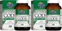 Garden of Life Vitamin K2 och K1, Vitamin Code Vegan K Complex för benstyrka och hjärthälsa, Omega Rich Flax Seed Oil, Trace Minerals, Probiotics, 60 Day Supply (Pack of 2)