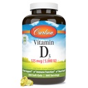 Carlson - Vitamin D3 5000 IE (125 mcg), Bone Health, Muscle Health, Cholecalciferol, vitamin D Supplements, Vitamin D3 Soft Gels, 360 Softgels