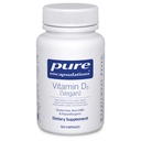 Rena inkapslingar vitamin D3 Vegan | Stöd för Muskuloskeletal, kardiovaskulär, neurokoognitiv, cellulär och immunhälsa * 120 kapslar