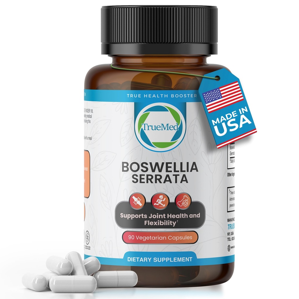 Boswellia Serrata 600mg 65 Boswellic Acid Extract stöder gemensam komfort, flexibilitet och rörlighet Natural Herbal Wellness Supplement Vegan, icke-GMO, Gluten-Free 90 Veg kapslar.