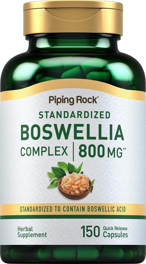 Piping Rock Boswellia Serrata Extract Supplement | 150 kapslar | Boswellic Acid Complex | Non-GMO, Gluten Free Formel
