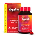 MegaRed - Omega-3 Krill Oil 350mg Softgels (130 greve i en flaska), EPA & DHA Omega-3 fettsyror med ingen fiskig eftersmak till skillnad från fiskolja, innehåller antioxidant Astaxanthin
