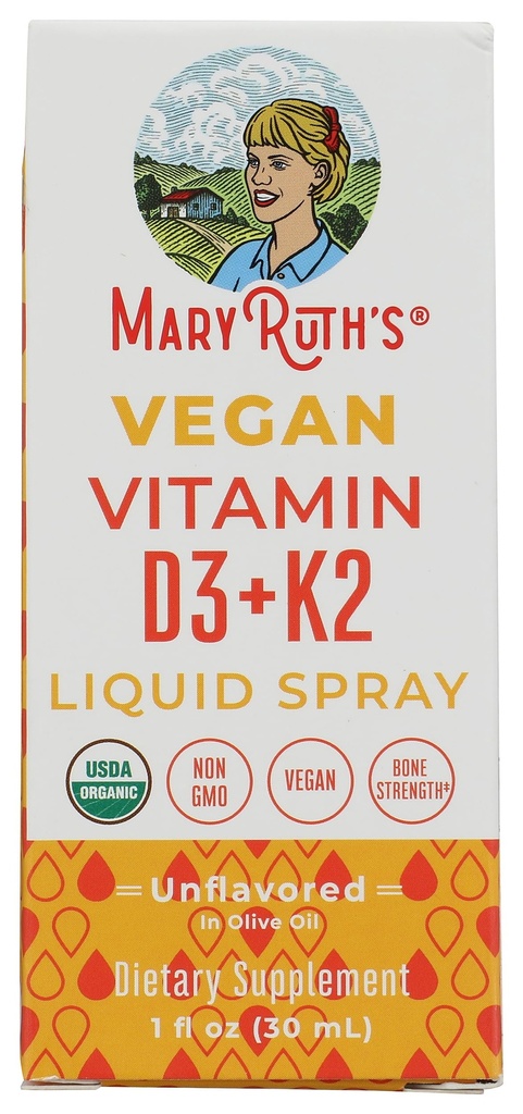 Mary Ruths organiska vitamin D3 Plus K2 Spray, 1 FZ