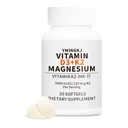 Vitamin D3 K2 5000 IE Softgels med Magnesium Supplement - & 120mcg MK-7 K2 för Bone Health & Immune Support - Non-GMO & Gluten-Free Softgels med MCT Oil-30 Softgel