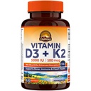 Vitalitown Vitamin D3 K2 Supplement, D3 5000 IE, Vitamin K2 MK-7 100 mcg, Non-GMO, No Gluten & Soy, för ben, tänder, Immune & Heart Health, 120 Softgels
