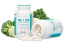 Vitamin K2 + D3 Extra Strength Supplement - 120 kapslar med MK-7 för ben- och hjärthälsostöd - Essential Nutrients för Calcium Absorption och immunfunktion