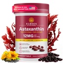 Astaxanthin 12mg - Natural Astaxanthin från Haematococcus Pluvialis, Triple Strength Antioxidant Supplement for Eye, Skin, Joint & Immune Support (120 greve 1)