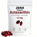 Astaxanthin 12mg, Natural Astaxanthin Supplements Algae, 120 Softgels 4-månaders leverans