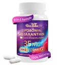 Liposomal Astaxanthin Supplement Complex 9-in-1 med Ashwagandha, Lycopene, Zeaxanthin, Antioxidant Supplement Support Eye, Skin & Joint Health, 60 kapslar