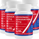 35mg Liposomal Astaxanthin Supplement - Kraftfull Antioxidant Support för hud, gemensam och ögonhälsa - naturlig anti-aging Formel med ren Astaxanthin - Vegan, icke-GMO, 240 kapslar