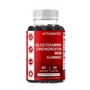 Vitamatic Glucosamine Chondroitin Gummies med MSM & Vitamin E - Gemensam Support Formel - 60 Pectin-Based Vegan Gummies
