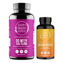 Happy Healthy Hippie Glow för Astaxanthin Supplement & Go med flödeshormonbalansen för kvinnor 180ct