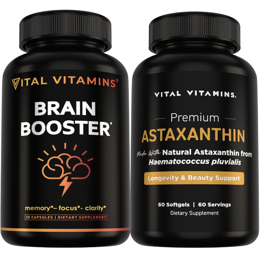 Vital Vitaminer Brain Booster 30 ct + Astaxanthin 60 ct