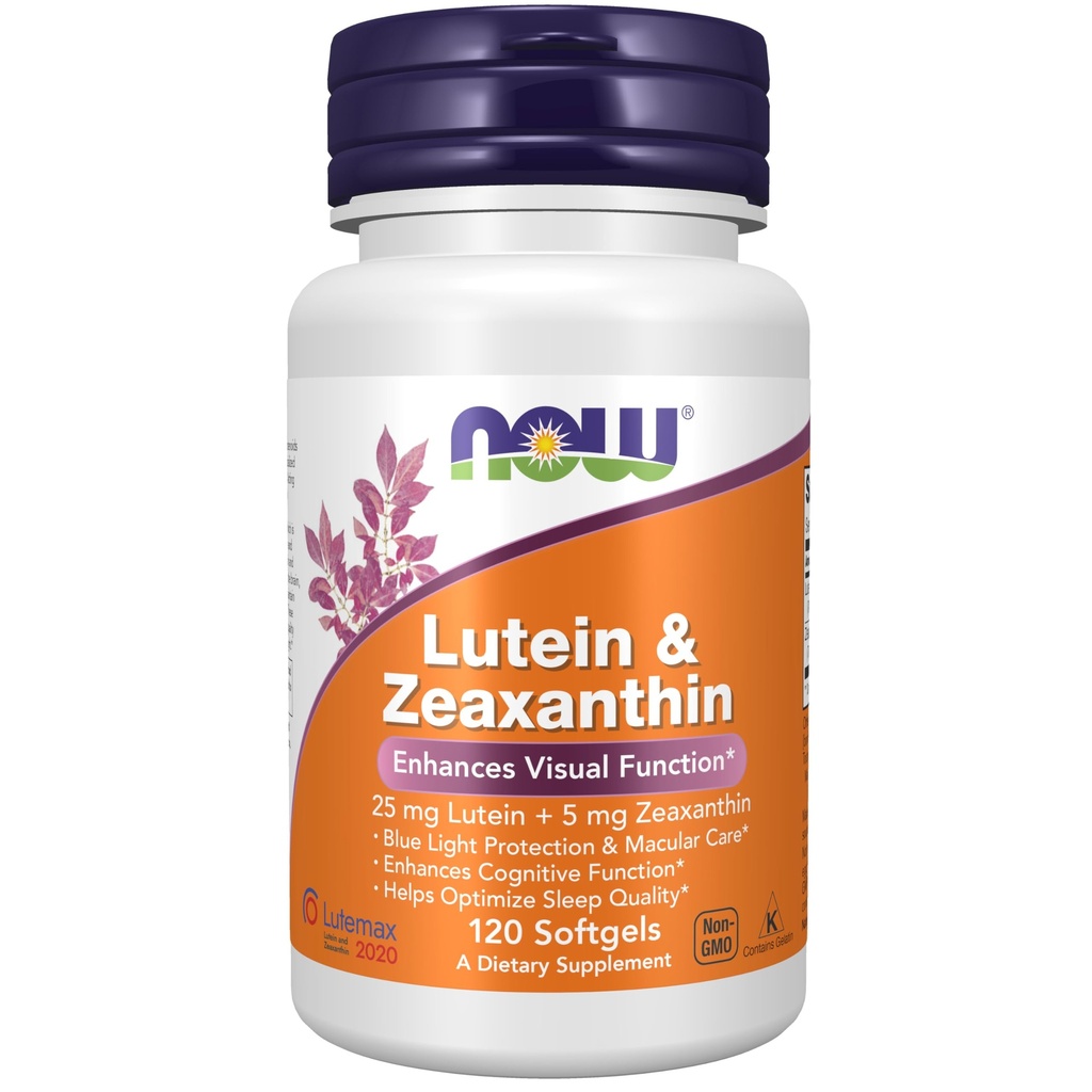 Nu Kosttillskott, Lutein & Zeaxanthin med 25 mg Lutein och 5 mg Zeaxanthin, 120 Softgels