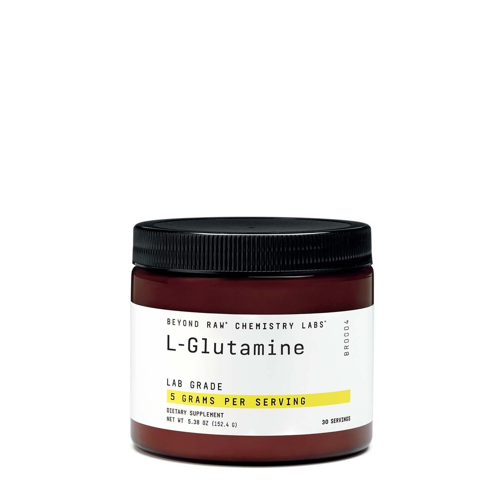 Beyond RAW Chemistry Labs L-Glutamine Powder, Supports Muscle Function, Lab Grade, 30 Servings