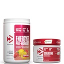 Bundle of Dymatize Energyze Pre Workout Powder och Creatine Monohydrate Combo för träning och återhämtning
