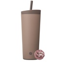 BlenderBottle 2-i-1 Insulated Stainless Steel Shaker Tumbler, Swig Leakproof Lid, Straw, BlenderBall, BPA Free, För Protein Shakes, Smoothies och Pre Workout, 24 oz, Brown (Cocoa)