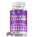 Liver Cleanse Detox & Repair - Herbal Liver Support Milk Thistle Supplement, 7500mg Strength Liver Health Support with Silymarin Artichoke Extract Dandelion Beet TUDCA Choline NAC, 60 Softgels