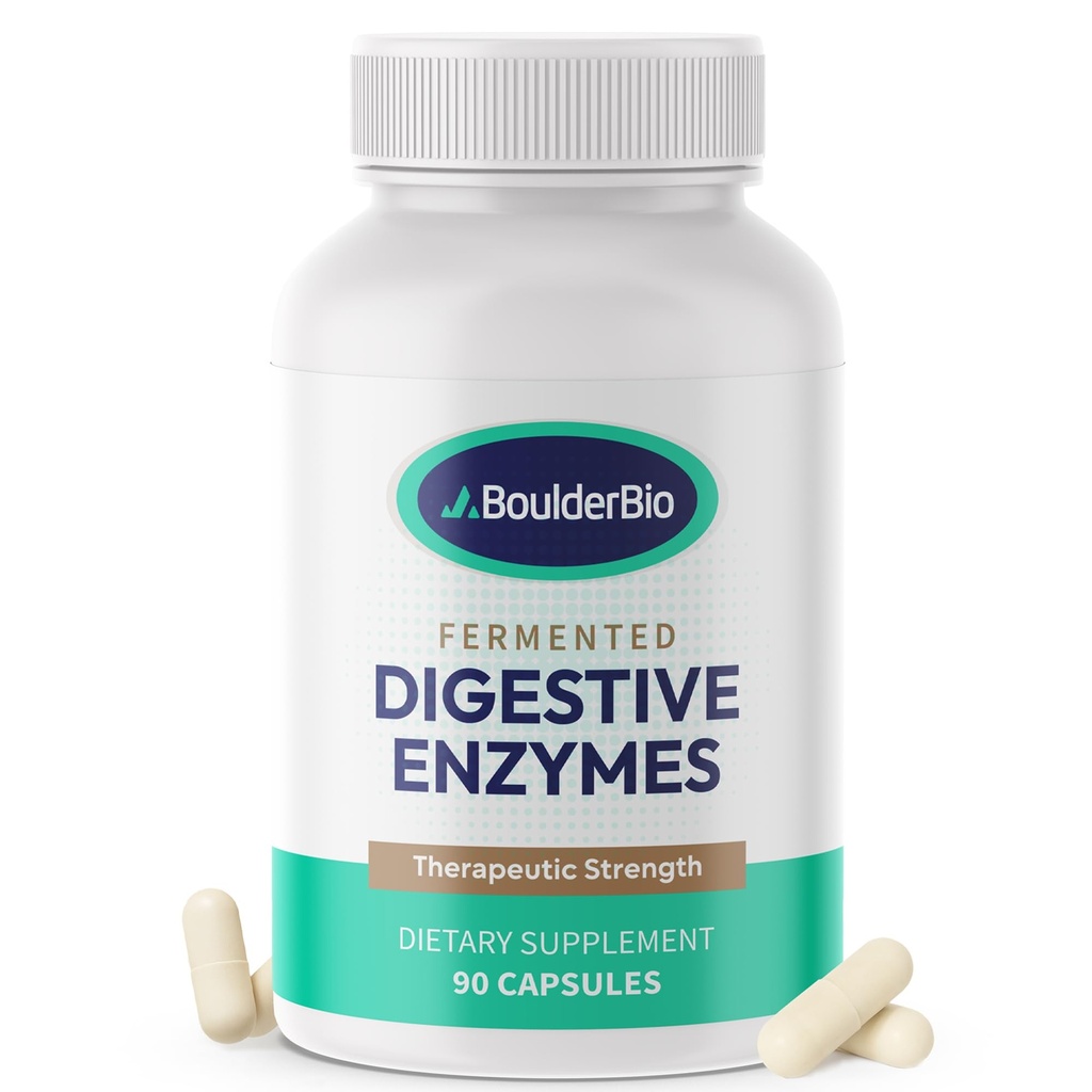 Digestive Enzymes | 40 000 USP Lipase - Prescription Strength Pancreatic Enzyme Replacement Formel för fettdigestion, Gut Health & Nutrient Absorption - Fermented, Vegan, High Potency