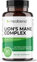 Mushroom Complex Extract med Lion's Mane Fruiting Body - 100% naturliga och effektiva energipiller - Brain, Focus Supplement, Stimulerar humör och kreativitet - 60 Immun Support kapslar