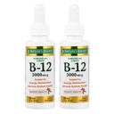 Naturens Bounty B-12 5000 mcg Sublingual Liquid Energy Health, 2 Fl Oz (2 flaskor)