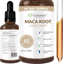Maca Root Liquid Drops | Premium Organic Maca Root Extract | Maca Supplement för förbättrad humör och vitalitet | 60 portioner | 4 Fl Oz