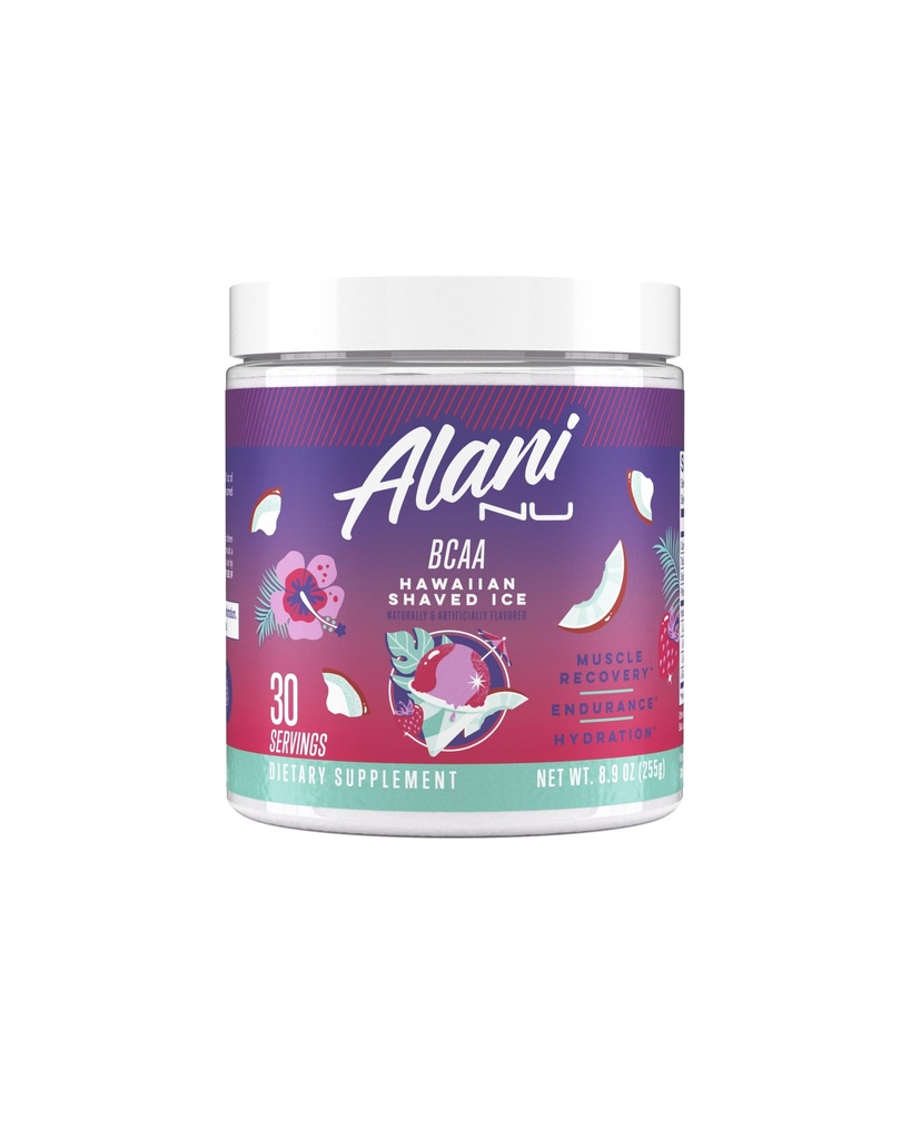 Alani Nu BCAA Hawaiian Shaved Ice | Branch Chain Essential Aminosyror | 2:1:1 Formel | Supplement Powder | Muscle Recovery Vitaminer för Post-Workout | 30 Servings