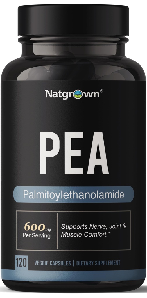 Natgrown Palmitoylethanolamide Pea Supplement 600 mg - 120 kapslar