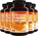 BioEmblem gurkmeja Curcumin Supplement med BioPerine | Gemensamt stöd och hjärthälsa | med organisk gurkmeja pulver & 95% Curcuminoids Extract | California Made, Non-GMO, 150-Day Supply