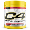 C4 Energy + Aminos Powder, 5g BCAAs & EAAs för muskelåterställning, 3 elektrolyter för Hydration, 100mg naturligt koffein, Pre Workout, Zero Sugar, 30 portioner, Fruit Punch