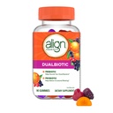 Align Dualbiotic, prebiotika och probiotika för kvinnor och män, probiotika för matsmältningshälsa, prebiotika hjälper till att näring bra bakterier, naturliga frukt smaker, 90 probiotiska gummies (Packaging May Vary)