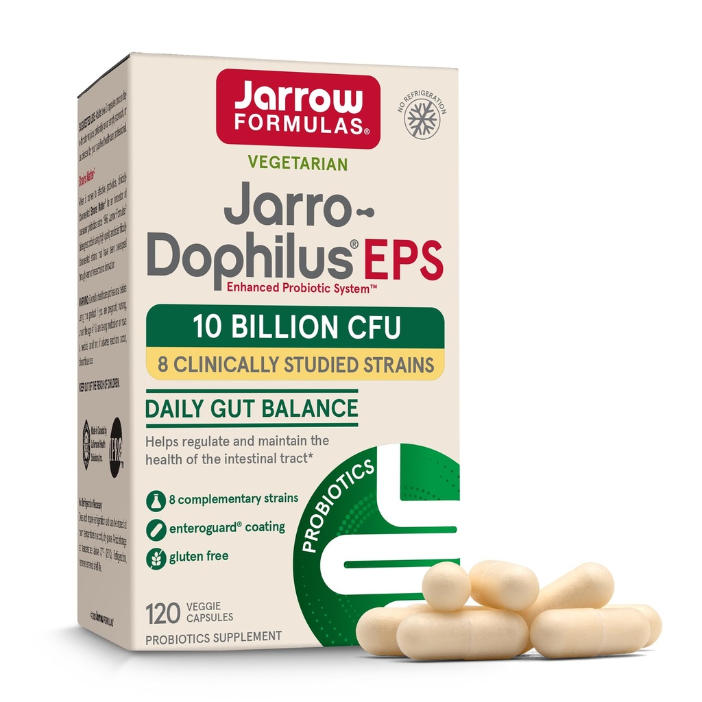 Jarrow Formulas Jarro Dophilus Probiotics 10 Billion CFU - Probiotic Supplement Capsules for Digestive Health & Gut Health for Women and Men, 120 Veggie Capsules, Up to 60 Days, Shelf Stable